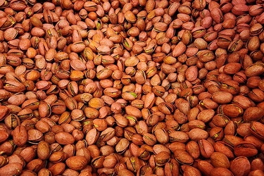 Red-dyed pistachios at Bulk Barn