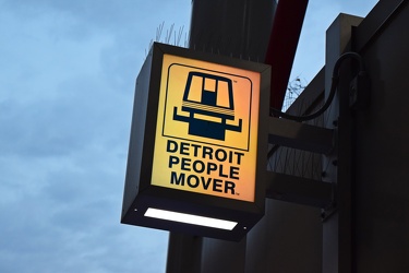 People Mover sign outside Fort/Cass station