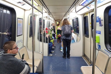 Interior of Detroit People Mover car 11