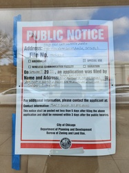 Public notice for 2301 West Lawrence Avenue