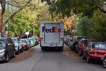 FedEx truck on West Giddings Street