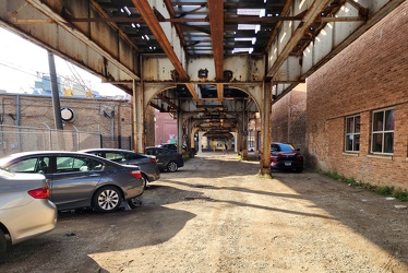 Parking lot beneath the CTA tracks