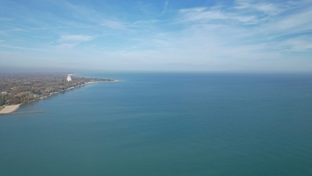 Aerial view of northern Evanston and Wilmette