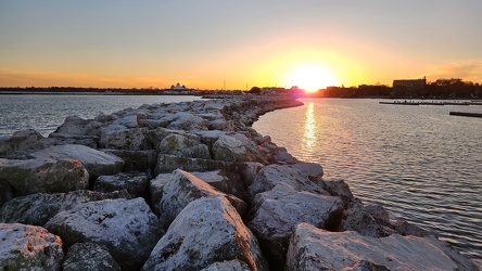 Jetty in front of the Harbor Centre Marina