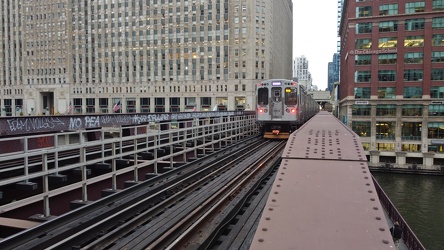 Purple Line train on Wells Street Bridge [03]