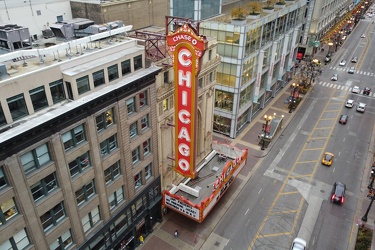 Chicago Theatre sign from above [01]