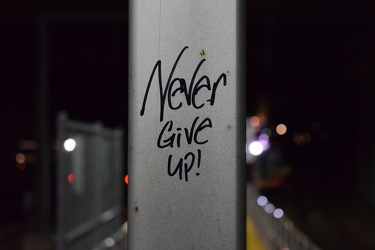 Marker graffiti at East 55th Street station