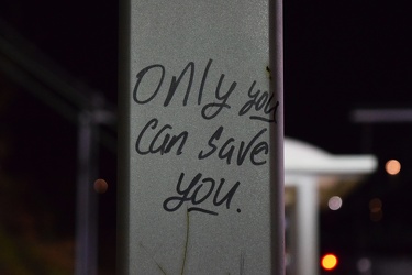 Marker graffiti at East 55th Street station