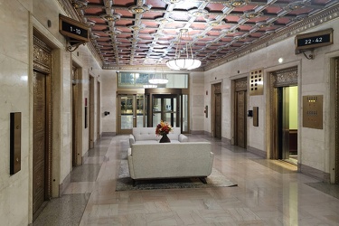 Elevator lobby at Tower City Center