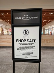 "Shop Safe" sign at King of Prussia Mall