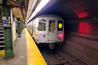 N train departs Jay Street-MetroTech station