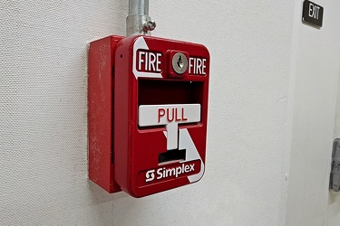 Fire alarm pull station at Macy's flagship store [03]