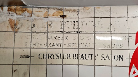 Vintage wall signage at the Chrysler Building