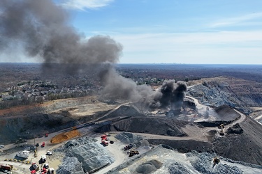 Fire at Aggregate Industries quarry [02]