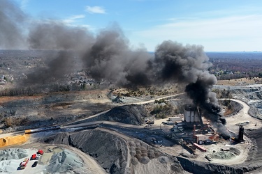 Fire at Aggregate Industries quarry [04]