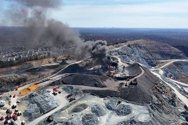 Fire at Aggregate Industries quarry [07]