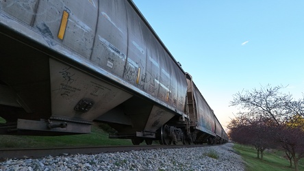 Train passes through JMU campus