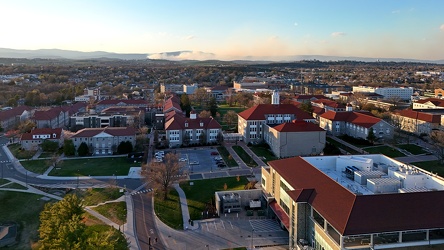 Wildfire visible from the JMU campus