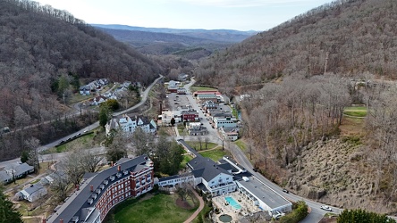 Aerial view of Hot Springs, Virginia