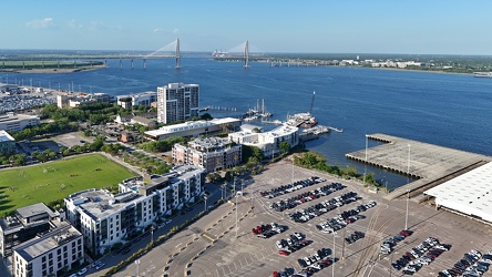 View from above the Port of Charleston