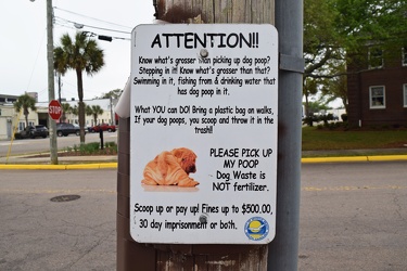 Myrtle Beach dog waste sign