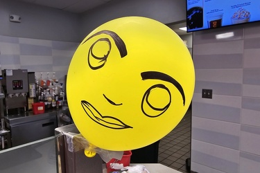 Balloon face with eyebrows