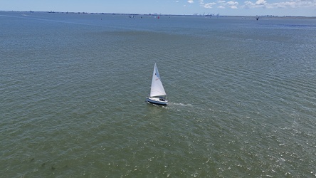 Sailboat on the water in Hampton Roads