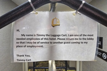 Timmy the Luggage Cart