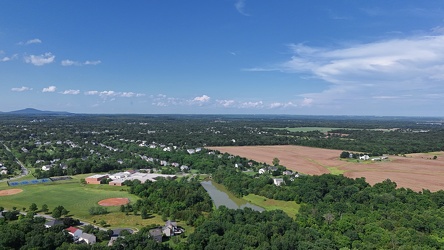 Aerial view of Poolesville, Maryland