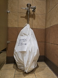 Bagged urinal at Cook Out