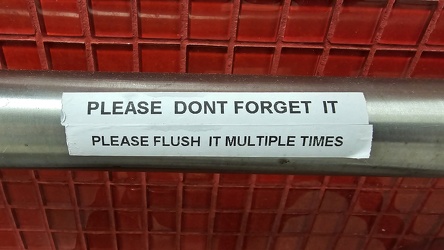 "Please flush multiple times"