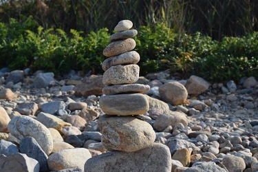 Rock stack on the beach at Montauk Point [02]