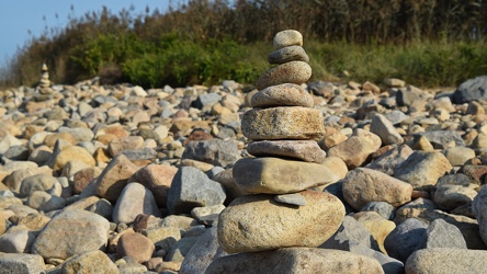 Rock stack on the beach at Montauk Point [03]