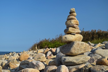 Rock stack on the beach at Montauk Point [04]