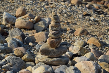 Rock stack on the beach at Montauk Point [09]