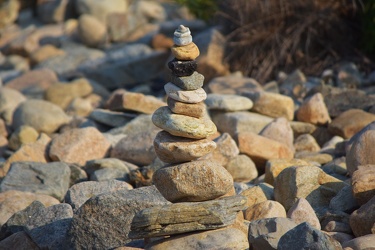 Rock stack on the beach at Montauk Point [11]