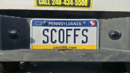 "SCOFFS" license plate